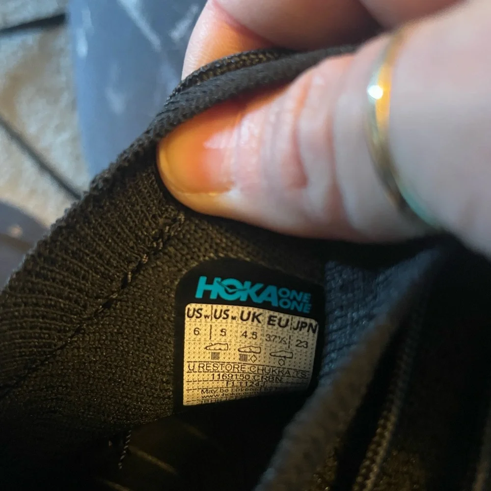 Hoka One One Black Sneakers, never been worn. - Picture 6 of 6
